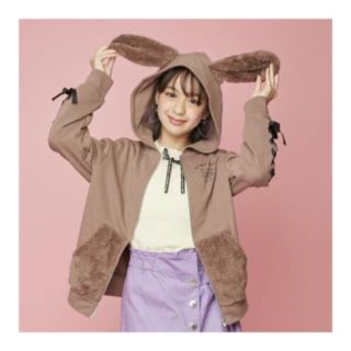 JENNI - JENNI love うさ耳ZIPパーカー ブラウン 150cmの通販｜ラクマ