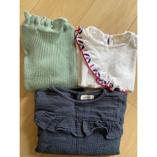 ザラキッズ(ZARA KIDS)の値下げZARA girl98  next104ニット　ペアマノン100セット(Tシャツ/カットソー)