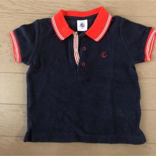 プチバトー(PETIT BATEAU)のプチバトーポロシャツ12m(Ｔシャツ)