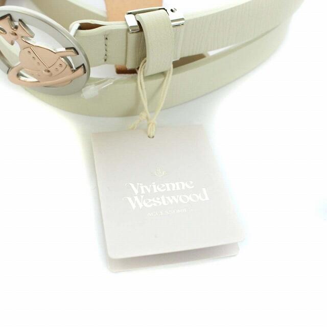 Vivienne Westwood(ヴィヴィアンウエストウッド)のヴィヴィアンウエストウッド ベルト オーブ レザー 白 ホワイト /TK レディースのファッション小物(ベルト)の商品写真