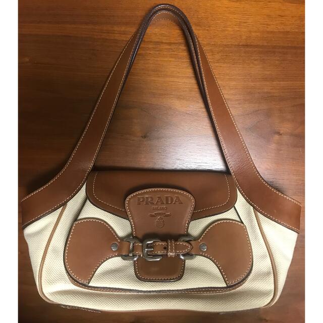 PRADA キャンバス×レザーバッグ