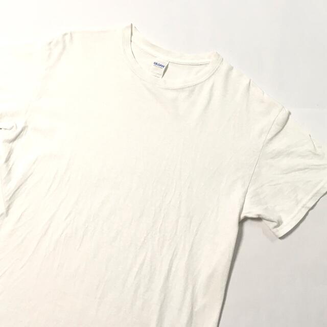 GILDAN(ギルタン)のGILDAN ギルダン 半袖 白 無地 Tシャツ カットソー M ホワイト 古着 メンズのトップス(Tシャツ/カットソー(半袖/袖なし))の商品写真