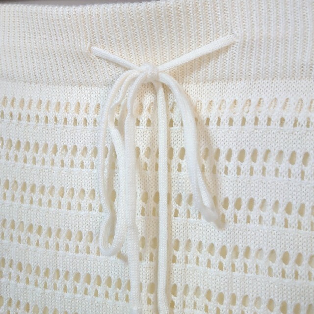 しまむら(シマムラ)の新品 未使用 しまむら ニットスカート 白 L ホワイト レディースのスカート(ロングスカート)の商品写真