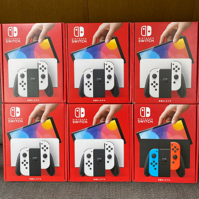 新品 Nintendo Switch 本体 有機EL ホワイト5台 ネオン1台