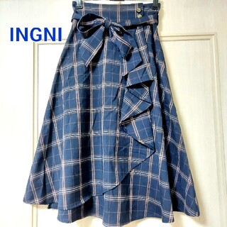 イング(INGNI)の【INGNI】チェックひざ丈スカート(ひざ丈スカート)