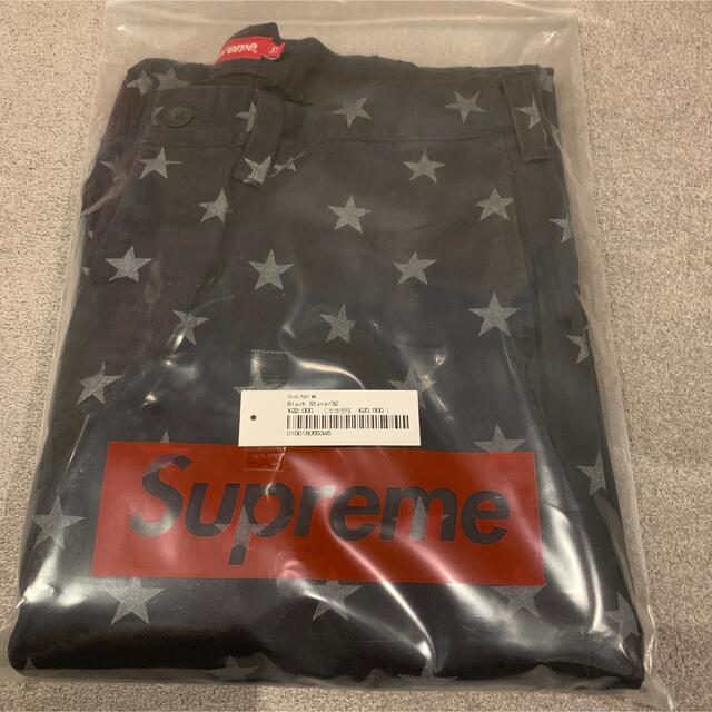 32 Supreme Chino Pants black stars