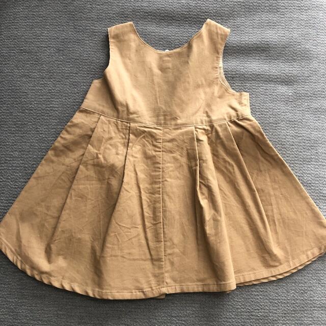 【新品・未使用】コーデュロイ　ワンピース　ベージュ キッズ/ベビー/マタニティのキッズ服女の子用(90cm~)(ワンピース)の商品写真