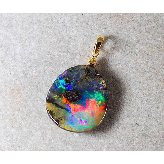 K18 天然ボルダーオパール9.335ct 【感謝価格】 www.gold-and-wood.com