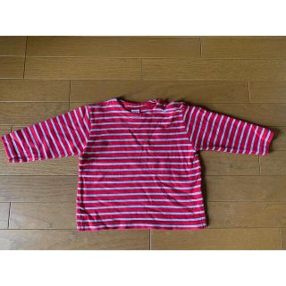 ベビーギャップ(babyGAP)のbaby GAP ベビーギャップ 赤×グレー 長袖ボーダー サイズ2year(Ｔシャツ)