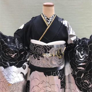 ♡ 様専用 モノトーンのクール系振袖フルセット(振袖)