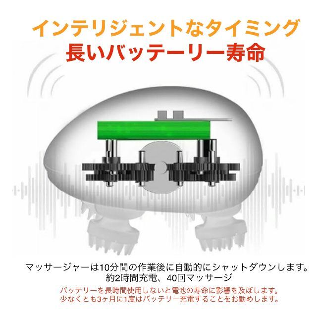 電動ヘッドスパ 頭皮マッサージ器 マウス型 摘み揉みマッサージ スマホ/家電/カメラの美容/健康(マッサージ機)の商品写真