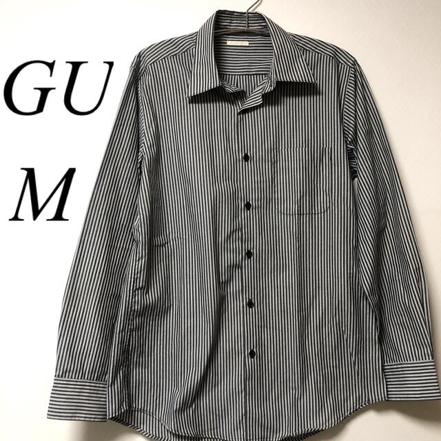 GU ストライプシャツ　メンズ　Mサイズ | フリマアプリ ラクマ
