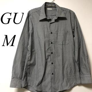 ジーユー(GU)のGU ストライプシャツ　メンズ　Mサイズ(Tシャツ/カットソー(半袖/袖なし))