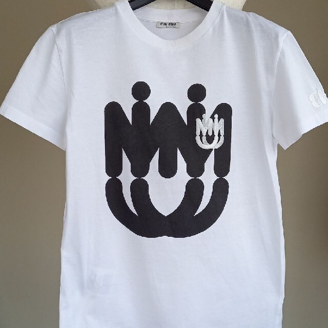 miumiu(ミュウミュウ)のmiumiu　ミュウミュウ☆ mmビッグロゴTシャツ レディースのトップス(Tシャツ(半袖/袖なし))の商品写真