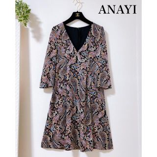 ANAYI アナイ ペイズリー 花柄 ワンピース M 38 エスニックドレス www