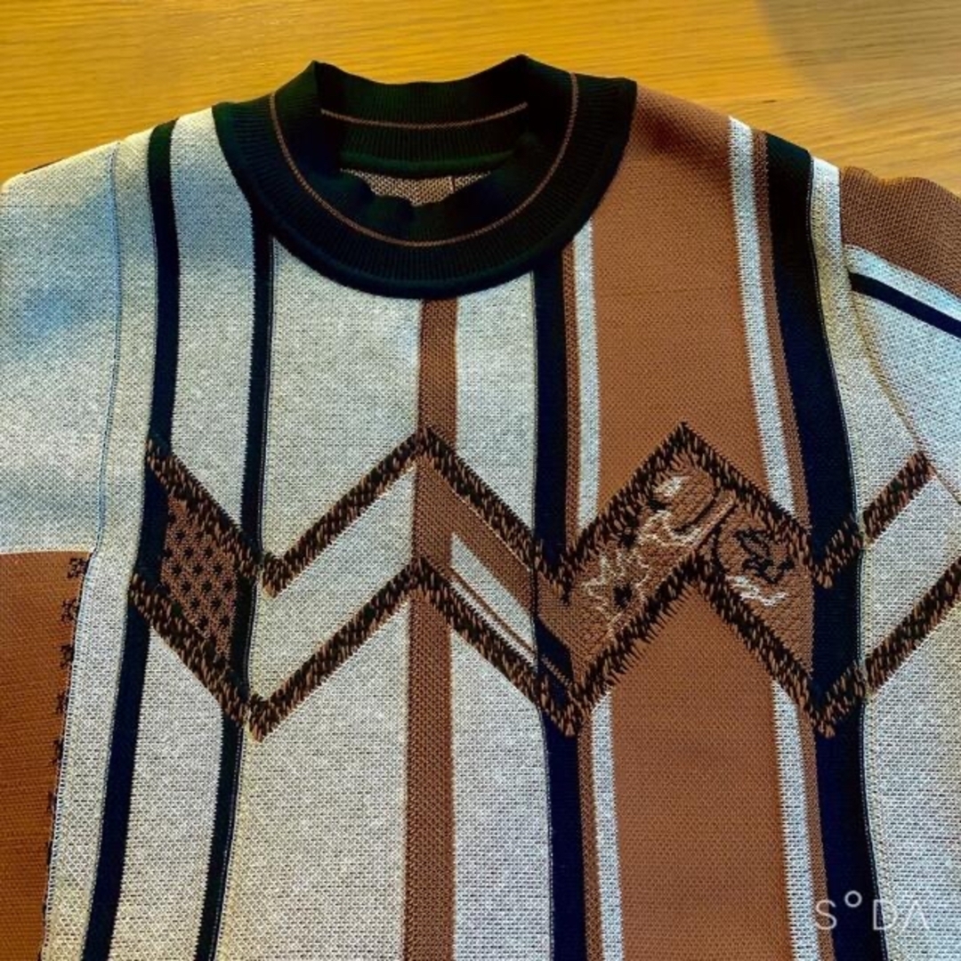 mame kurogouchi刺繍　ジャガード　ニット　セーター　マメクロゴウチ