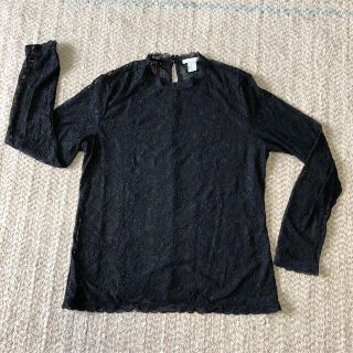 エイチアンドエム(H&M)のH&M  レース　カットソー　Mサイズ(カットソー(長袖/七分))