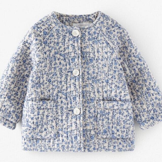 ZARA KIDS(ザラキッズ)のzara kidsフラワー柄パフジャケット　リバティ　花柄　110cm キッズ/ベビー/マタニティのキッズ服女の子用(90cm~)(ジャケット/上着)の商品写真