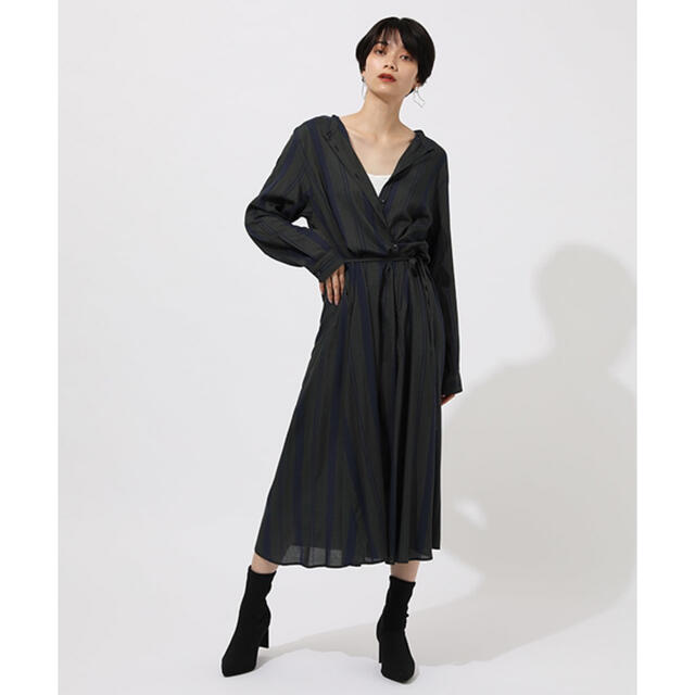 AZUL by moussy(アズールバイマウジー)のAZUL STRIPE 2WAY ONEPIECE/ストライプ2WAYワンピース レディースのワンピース(ロングワンピース/マキシワンピース)の商品写真