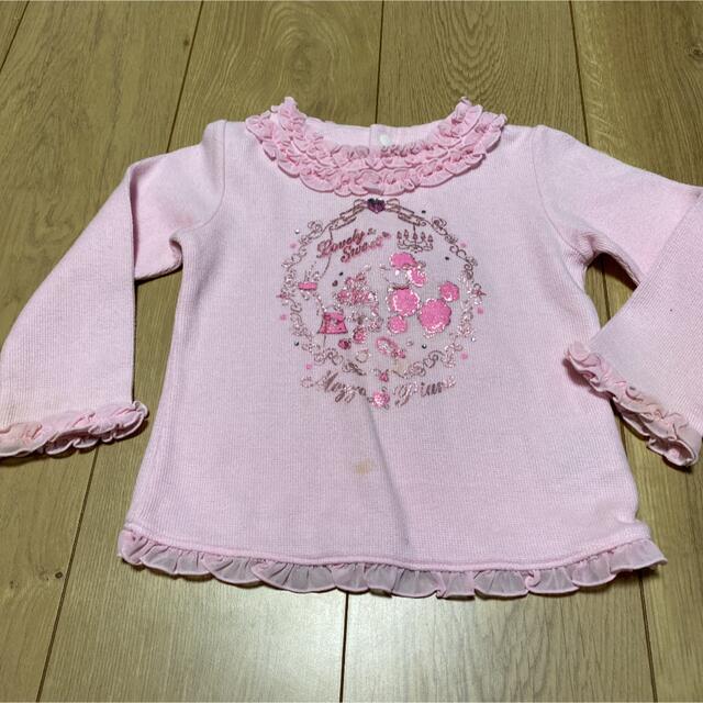 mezzo piano(メゾピアノ)のメゾピアノ　パーカー　ロンT 2点セット キッズ/ベビー/マタニティのキッズ服女の子用(90cm~)(Tシャツ/カットソー)の商品写真