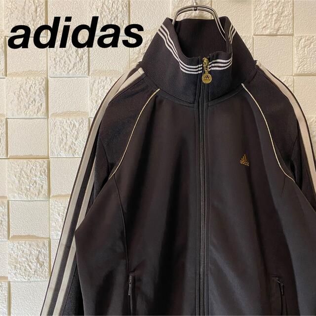 adidas(アディダス)のアディダス トラックジャケット ワンポイント スリーライン 万国旗タグ ブラウン レディースのトップス(その他)の商品写真