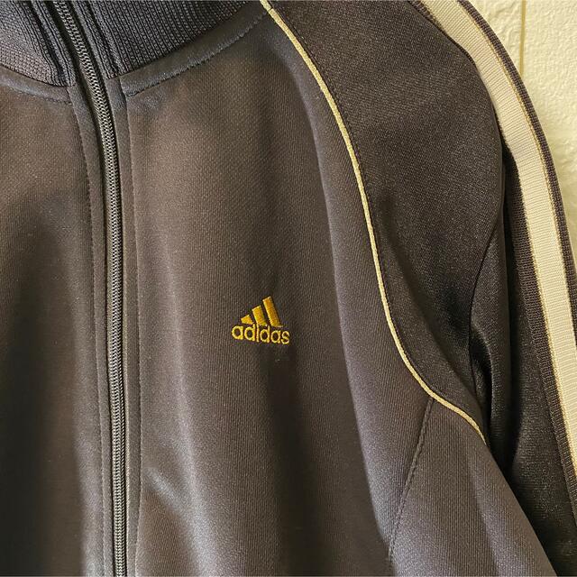 adidas(アディダス)のアディダス トラックジャケット ワンポイント スリーライン 万国旗タグ ブラウン レディースのトップス(その他)の商品写真