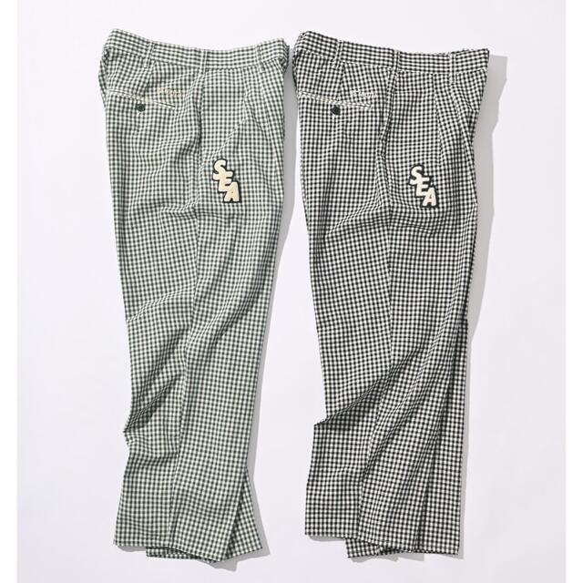 WIND AND SEA(ウィンダンシー)のGINGHAM PLAID 2 TUCK SLACKS "Black" メンズのパンツ(スラックス)の商品写真