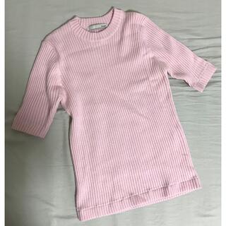 マウジー(moussy)のmoussy ピンクサマーニット(Tシャツ(半袖/袖なし))