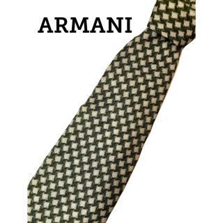 アルマーニ(Armani)のARMANI アルマーニ ワイド ネクタイ グリーン ひし形 イタリア シルク(ネクタイ)