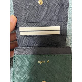 未使用 [アニエスべー] 折り財布 グリーン ウォレット QAW05-01