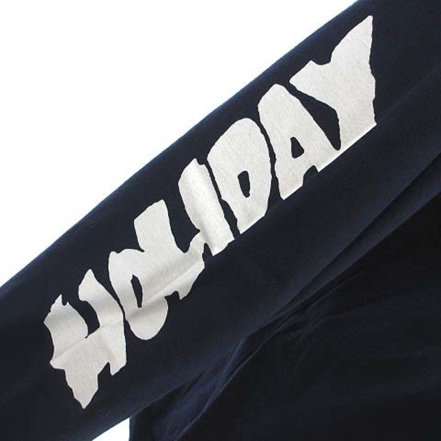 holiday(ホリデイ)のホリデイ フリークスストア 別注 22SS Tシャツ 長袖 ロゴプリント 紺XL レディースのトップス(Tシャツ(長袖/七分))の商品写真