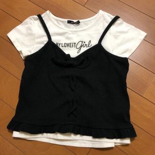 ナルミヤ インターナショナル(NARUMIYA INTERNATIONAL)のバイラビット　ナルミヤ　カットソー　Tシャツ　ビスチェ　120(Tシャツ/カットソー)