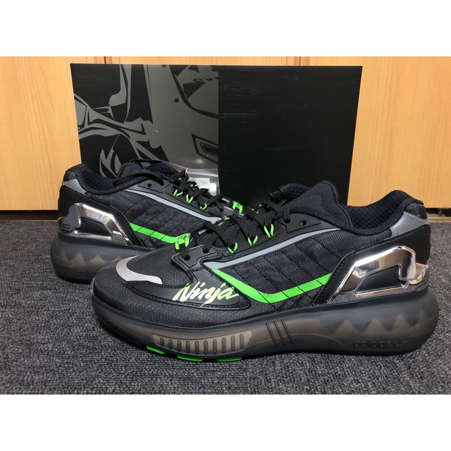 adidas - ○Kawasaki × adidas ZX5K BOOST Ninjaスニーカーの adidas - ○Kawasaki × adidas ZX5K BOOST Ninjaスニーカーの