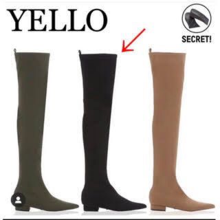 イエローブーツ(Yellow boots)の値下げ yellow 新品☆ ニーハイブーツ ☆Lサイズ(ブーツ)