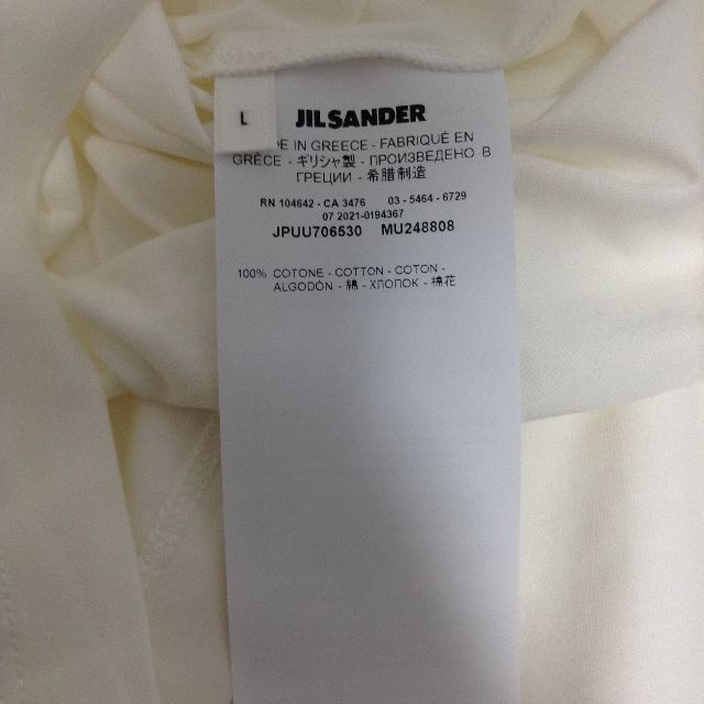 新品 XL JIL SANDER 22ss パックTシャツ バラ 白 3229 オンライン