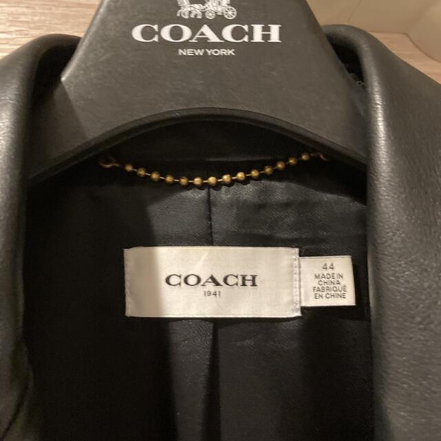 COACH(コーチ)のCOACH ダブルライダースジャケット 黒 44 メンズのジャケット/アウター(ライダースジャケット)の商品写真