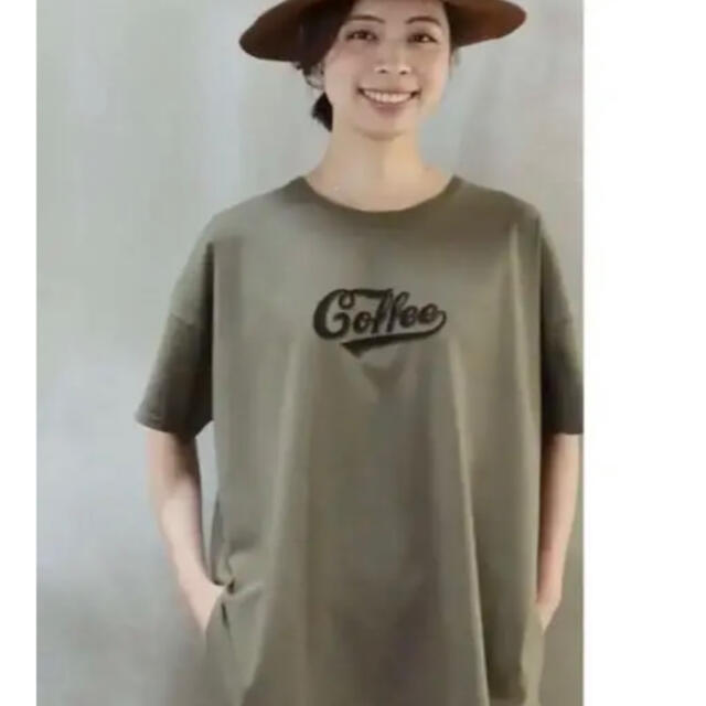 ★coffee Ｔシャツ　カーキ　妄想カフェ