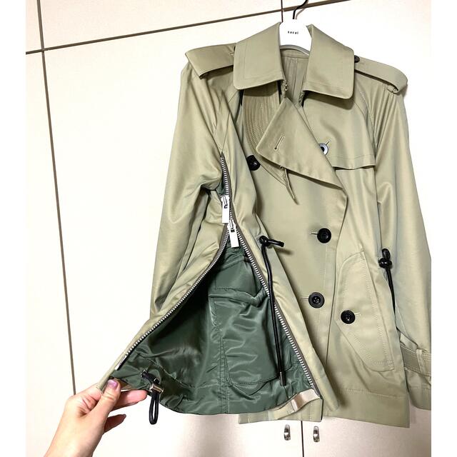 魅力的な sacai ショートトレンチコート | www.qeyadah.com