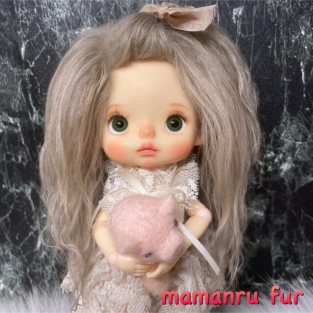 blythe _wm-733グレイッシュベージュロング⭐️チベットラムウィッグ