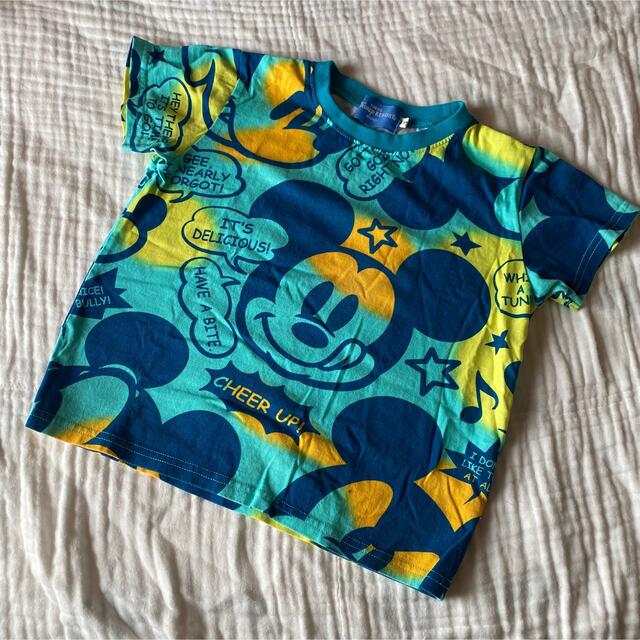 Disney(ディズニー)のDisney キッズ 110 ミッキー総柄Tシャツ キッズ/ベビー/マタニティのキッズ服男の子用(90cm~)(Tシャツ/カットソー)の商品写真