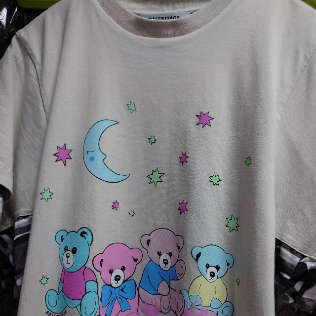 納得できる割引 Balenciaga - balenciagaベアプリントレイヤードティ 特価 ベアー カモフラ Tシャツ バレンシアガ balenciaga Tシャツ/カットソー(半袖/袖なし)