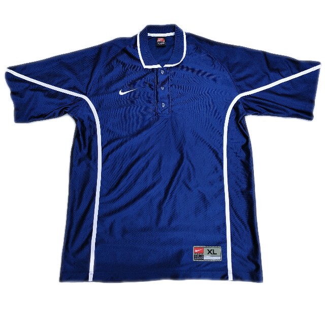 90s NIKE ナイキ ゲームシャツ チームタグ XL ブルー