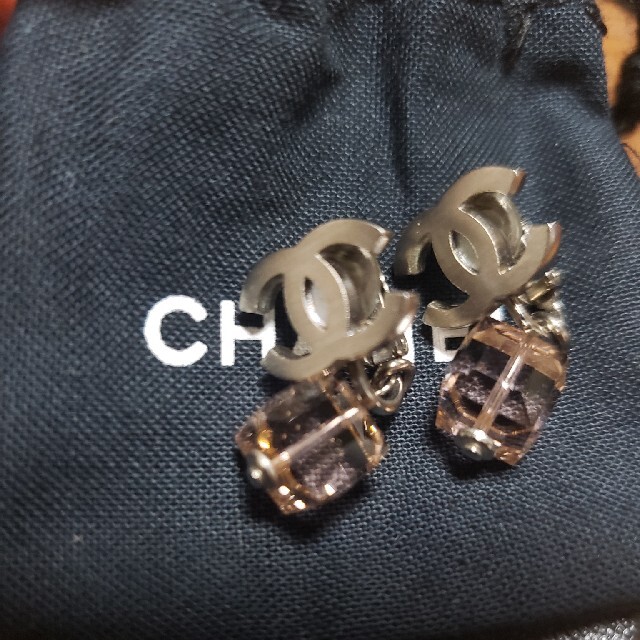 CHANELイヤリングCoCoマークココ!正規品!ピンク ストーン美品