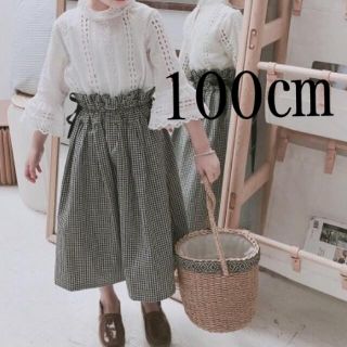 チェックのロングスカート　100㎝(スカート)