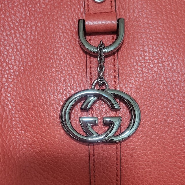 Gucci(グッチ)のGUCCI トートバッグ　赤　レッド　レザー レディースのバッグ(トートバッグ)の商品写真