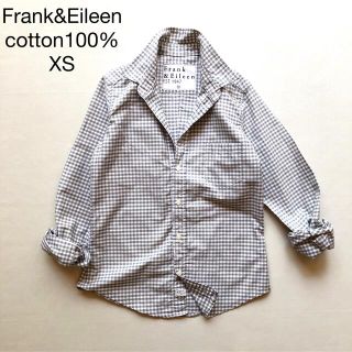 フランクアンドアイリーン(Frank&Eileen)の236フランク＆アイリーンコットン100％シャツ XS グレー白ギンガムチェック(シャツ/ブラウス(長袖/七分))