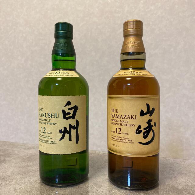 食品/飲料/酒サントリー白州12年、山崎12年セット