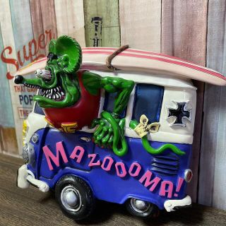 【バラ売り不可】レジン製 RATFINK バーガーラットフィンク親子フィギュア