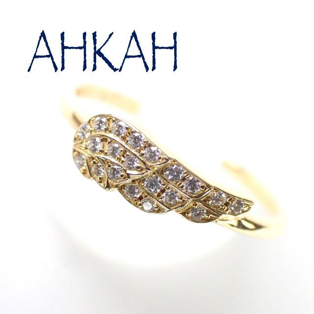 AHKAH - アーカー AHKAH K18YG ダイヤ フェザー リング パヴェの通販 
