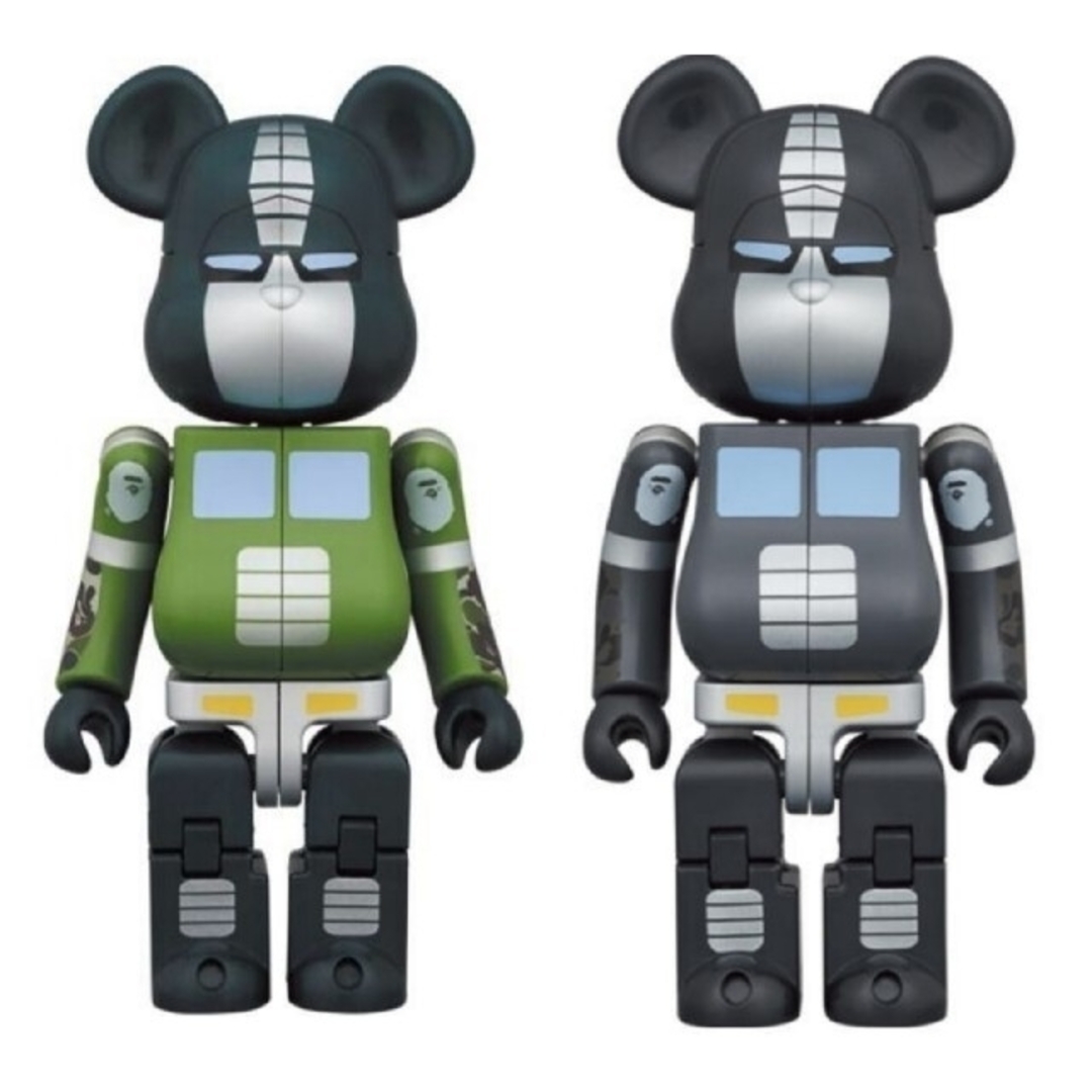 transformerBE@RBRICK × TRANSFORMERS BLACK,GREENセット